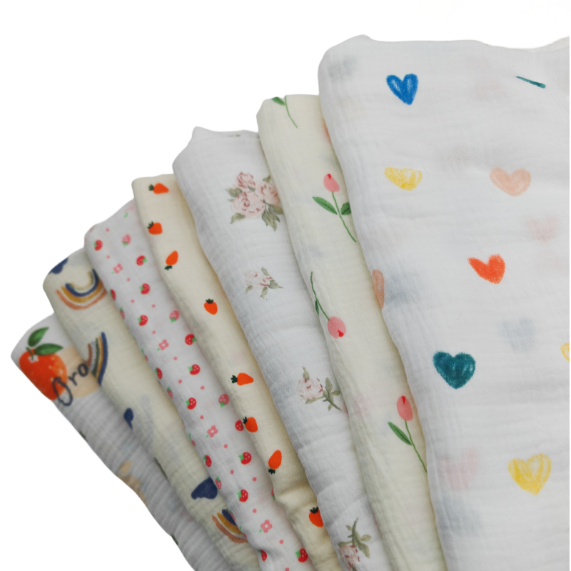 Baby Clothing For Sleep - 135x50cm Double Layer Crepe Pure Cotton