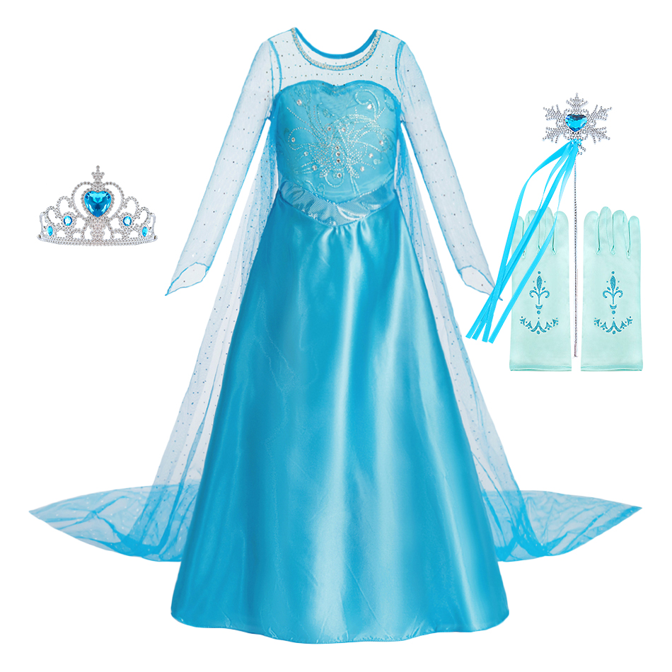 Baby Clothing Europe - Girls Princess Dresses Children Elsa Birthday