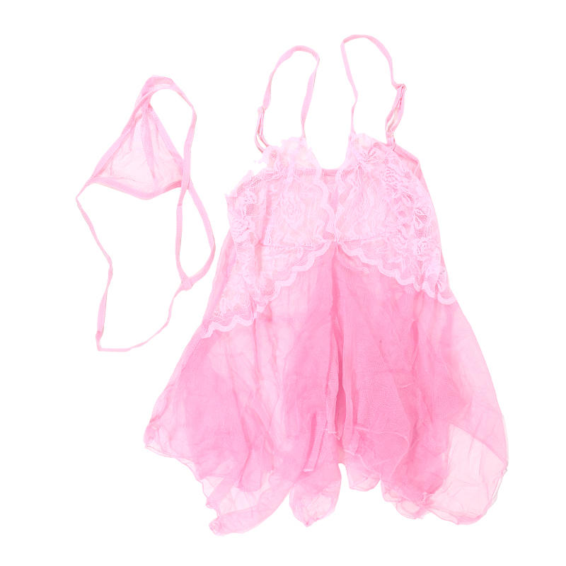 Baby Clothing For Sleep - Sexy Lingerie Lady Silk Lace Sleeveless