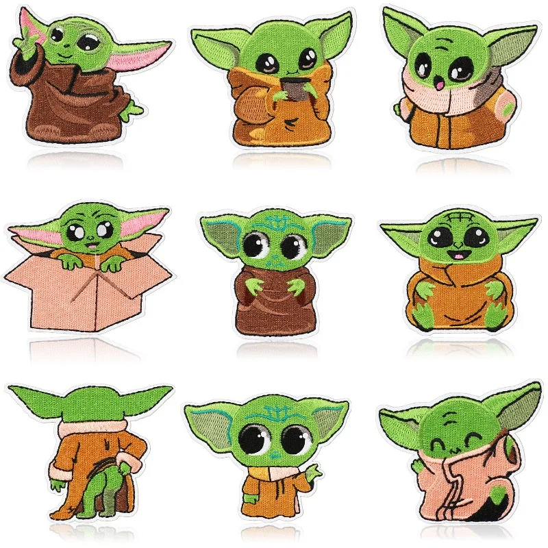 Baby Yoda Clothing - 9pcs Stars Warsed Embroidered Patch for