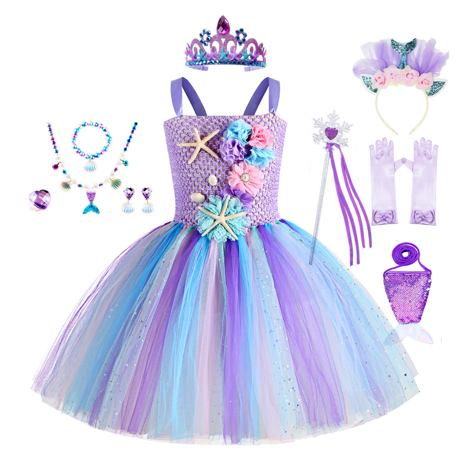 Baby Clothing Europe - Girls Mermaid Tutu Dress Under the