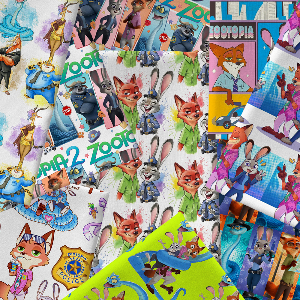 Baby Clothing Material - 45*140cm Judy Zootopia printed Fabric DIY
