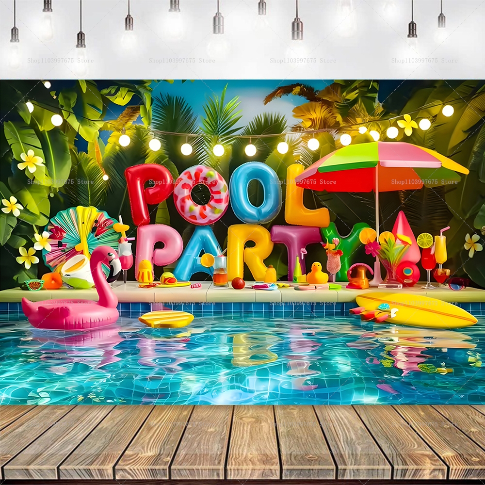 Baby Clothing Hawaii - Summer Pool Party Backdrops Holiday Hawaii