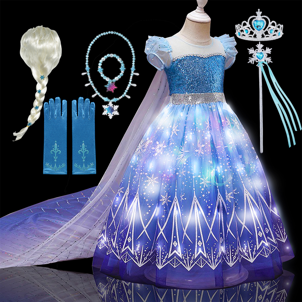 Baby Clothing Europe - Kids Copslay Elsa LED Light Up