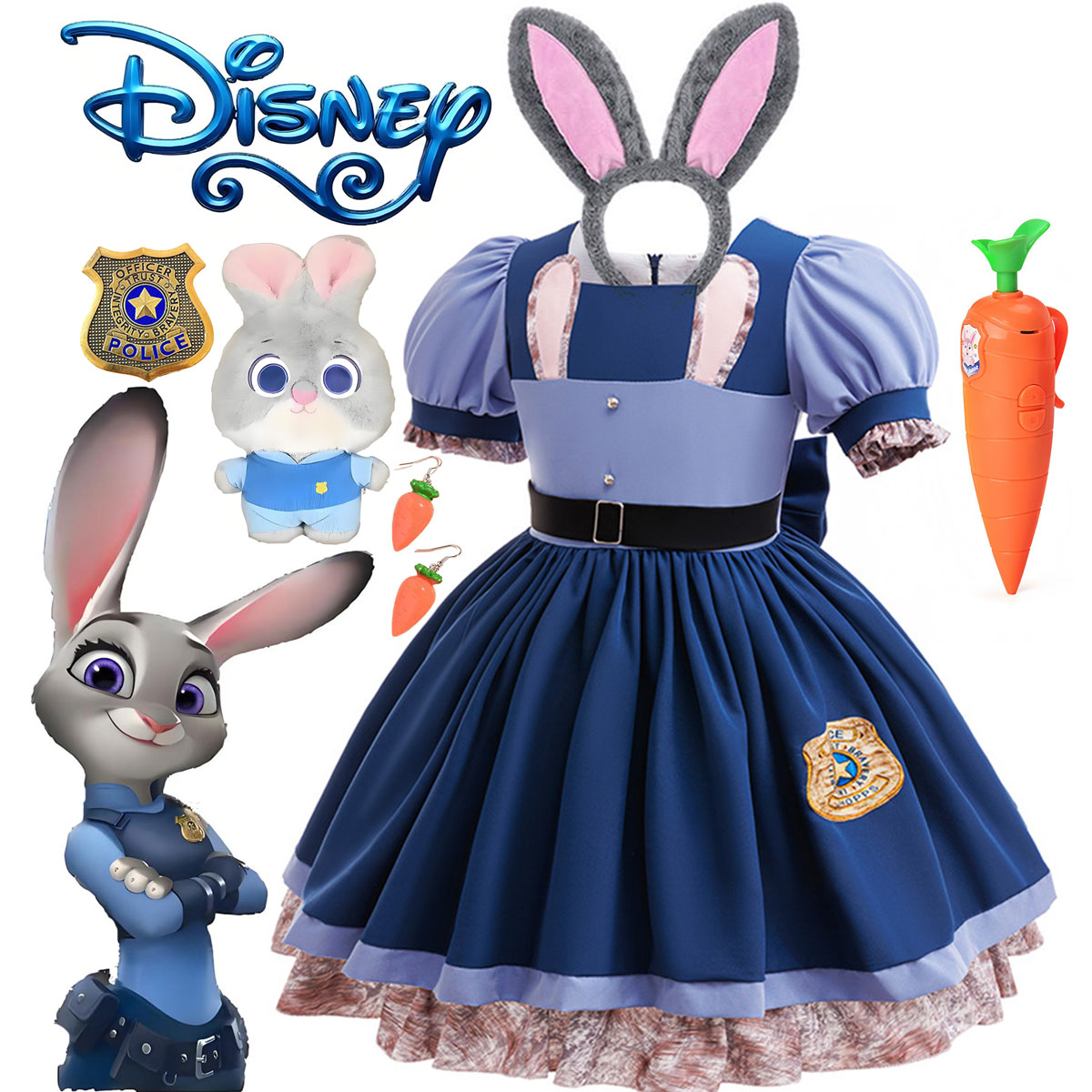 Baby Clothing Europe - Disney Zootopia Judy Princess Ball Gown