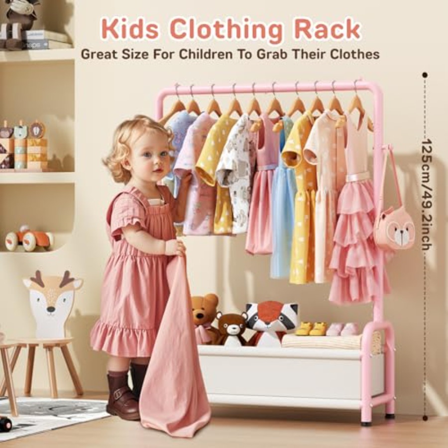 Clothing Rack with Storage She - Baby Clothing Hanging Rack のレビューと価格