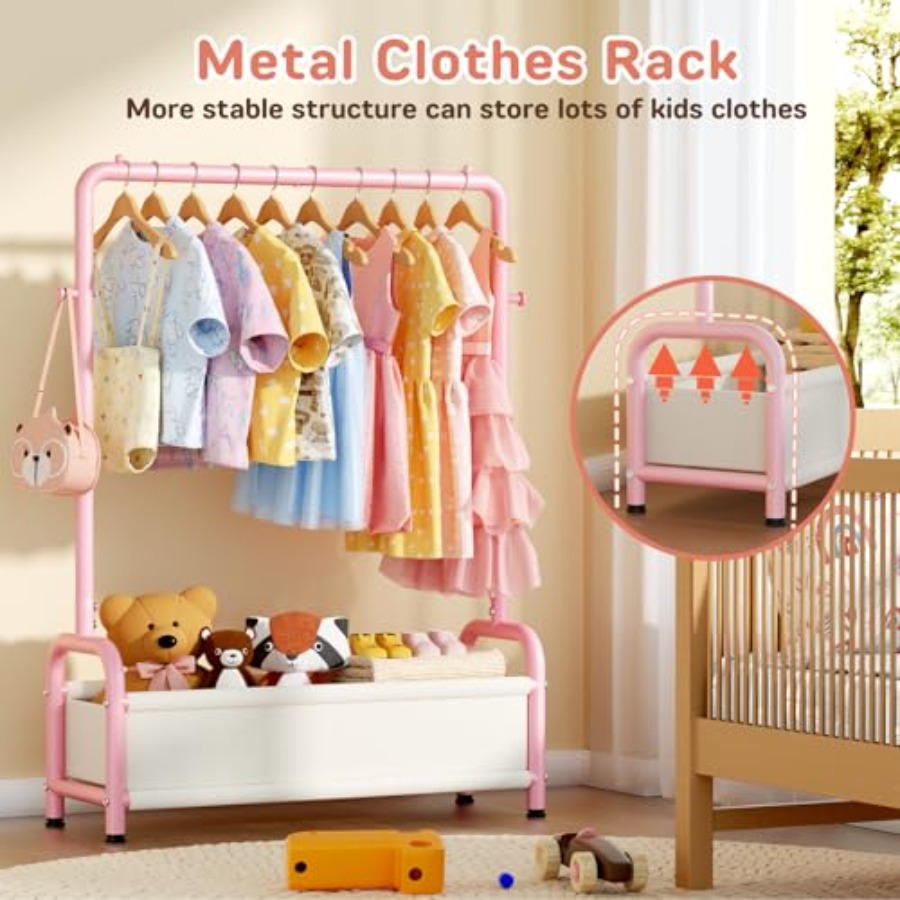 Clothing Rack with Storage She - Baby Clothing Hanging Rack のレビューと価格