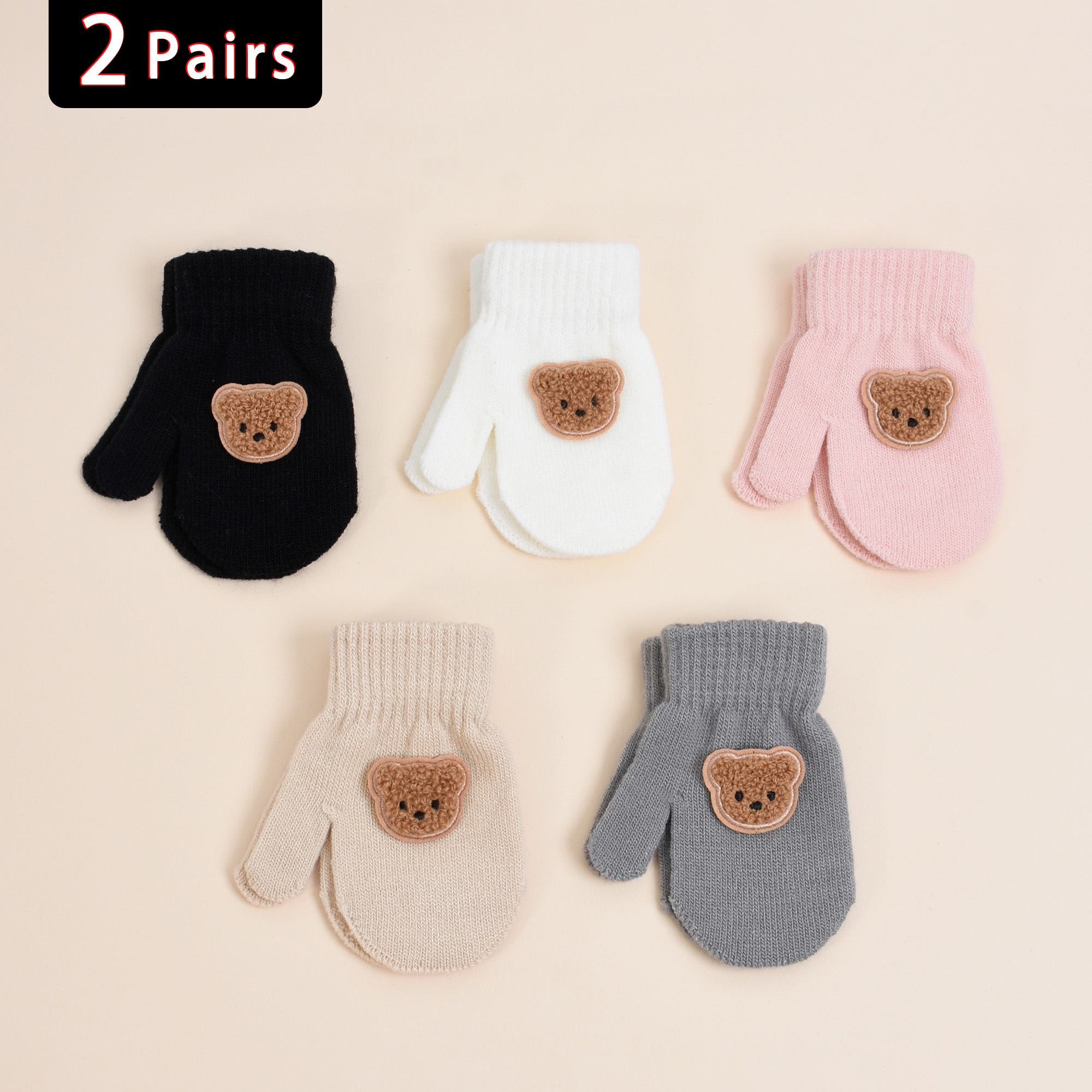 【2 Pairs】High-Elasticity Knitt - Baby Mittens Scratch のレビューと価格