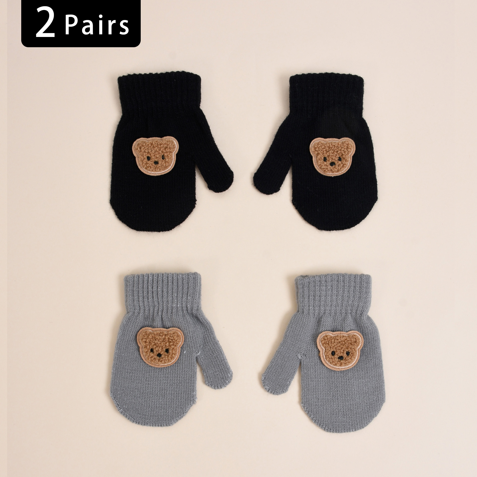 【2 Pairs】High-Elasticity Knitt - Baby Mittens Scratch のレビューと価格