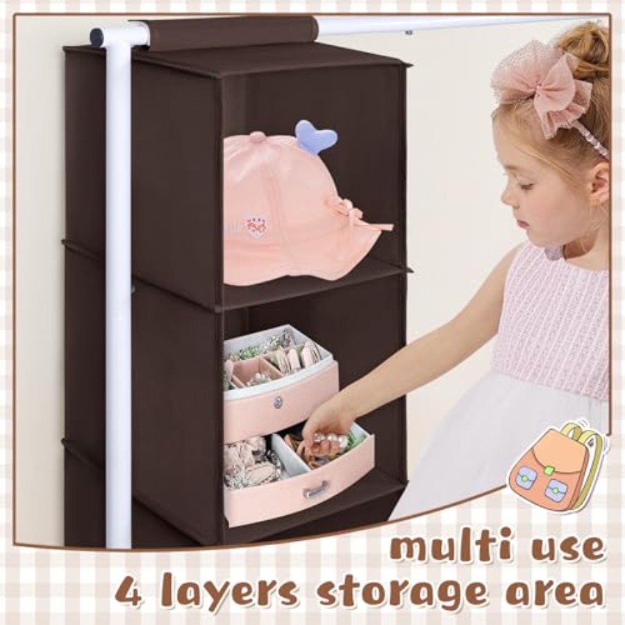 Clothing Rack with Hanging Org - Baby Clothing Hanging Rack のレビューと価格