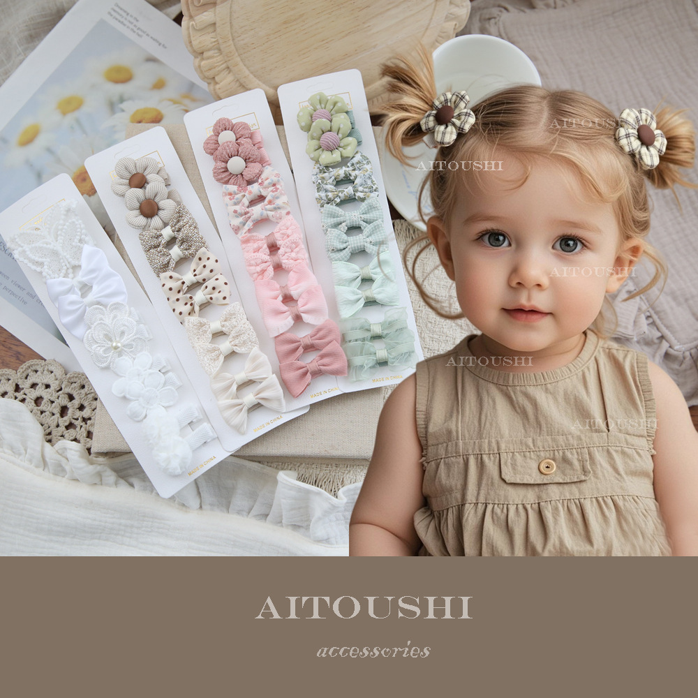 10pcs/Set Baby Hair Accessorie - Baby Clothing Material のレビューと価格