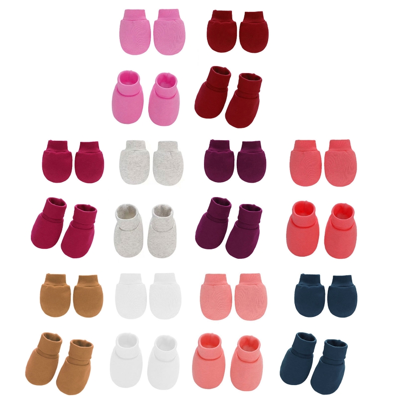 Baby Soft Cotton Gloves Foot C - Baby Mittens Scratch のレビューと価格