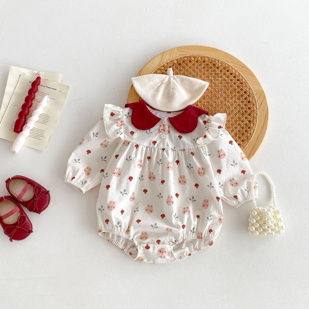 Cute Rabbit Printed Baby Jumps - Baby Clothing High Quality のレビューと価格