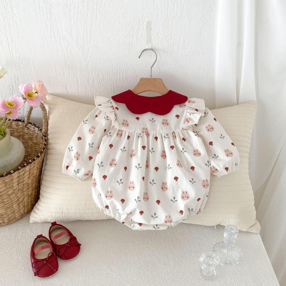 Cute Rabbit Printed Baby Jumps - Baby Clothing High Quality のレビューと価格
