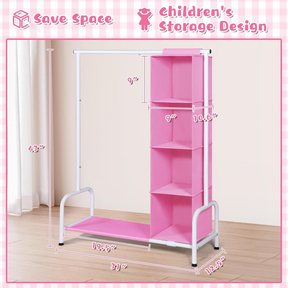 Tall Kids Clothing Rack with H - Baby Clothing Hanging Rack のレビューと価格