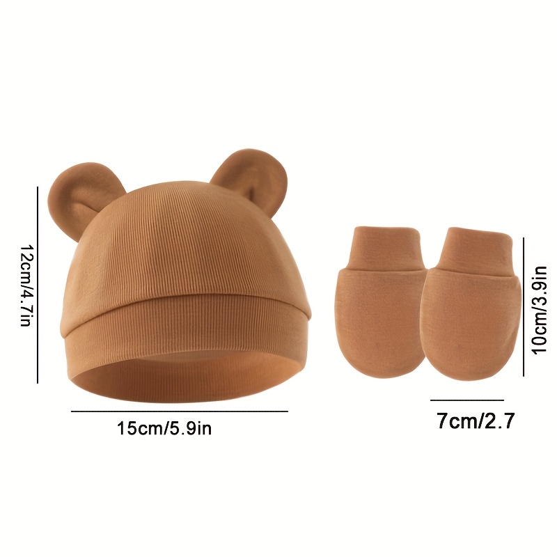 Baby Girl Hat Gloves Set Cotto - Baby Mittens Scratch のレビューと価格