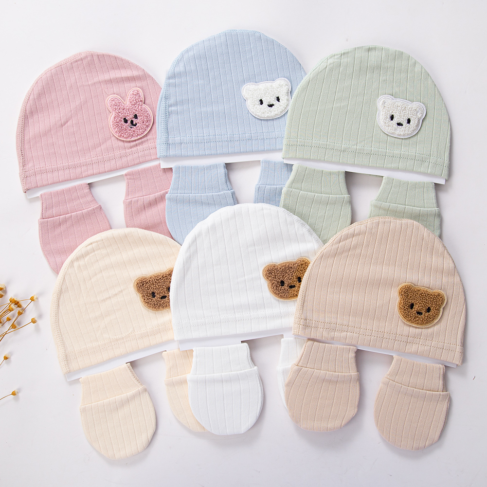 3Pcs/set Cotton Newborn Hats C - Baby Mittens Scratch のレビューと価格