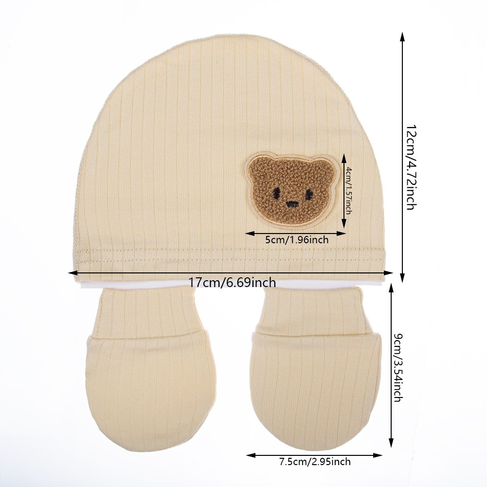 3Pcs/set Cotton Newborn Hats C - Baby Mittens Scratch のレビューと価格