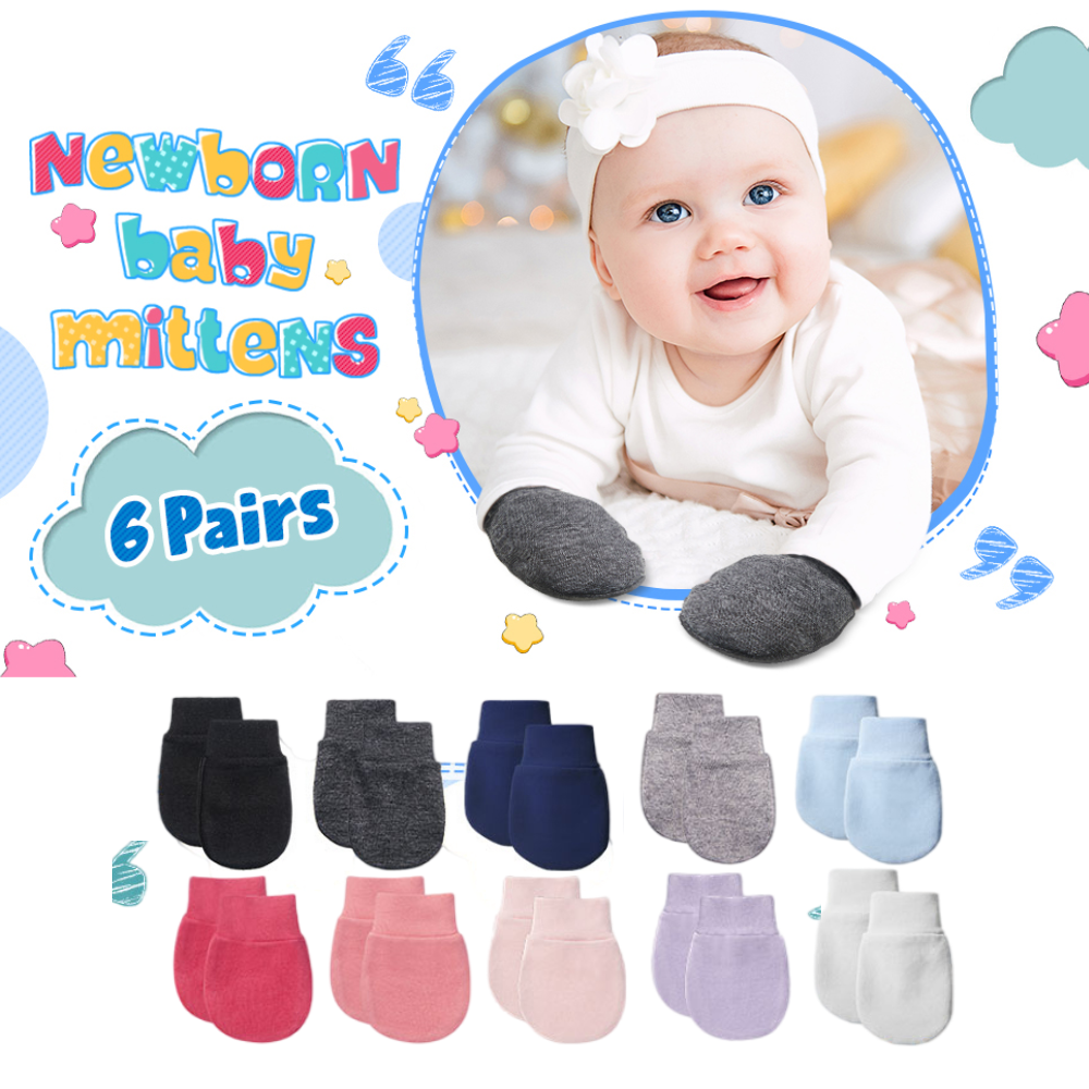 6 Pairs Newborn Baby Mittens N - Baby Mittens Scratch のレビューと価格
