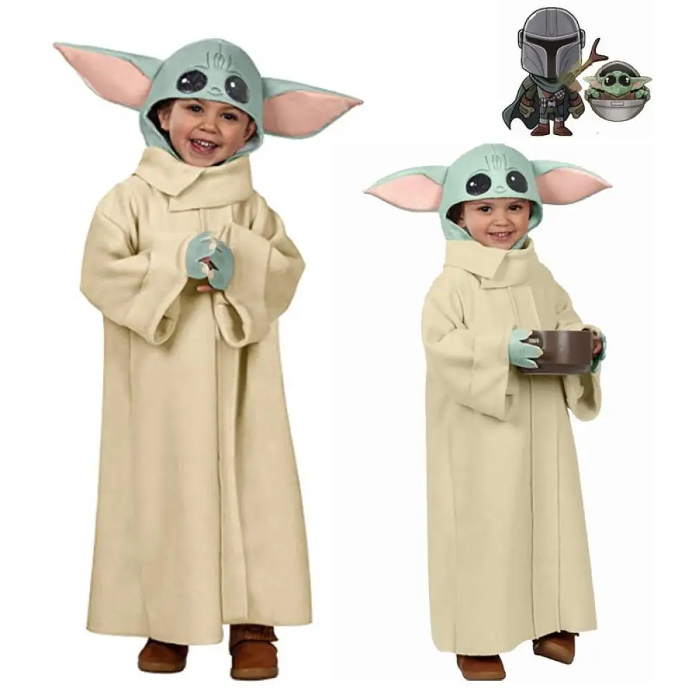 Cute Alien Cosplay Yoda Baby H - Baby Yoda Clothing のレビューと価格