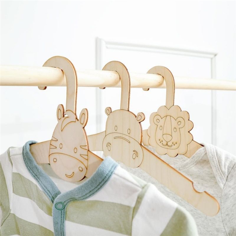 20PCS Cute Wooden Clothes Hang - Baby Clothing Hanging Rack のレビューと価格