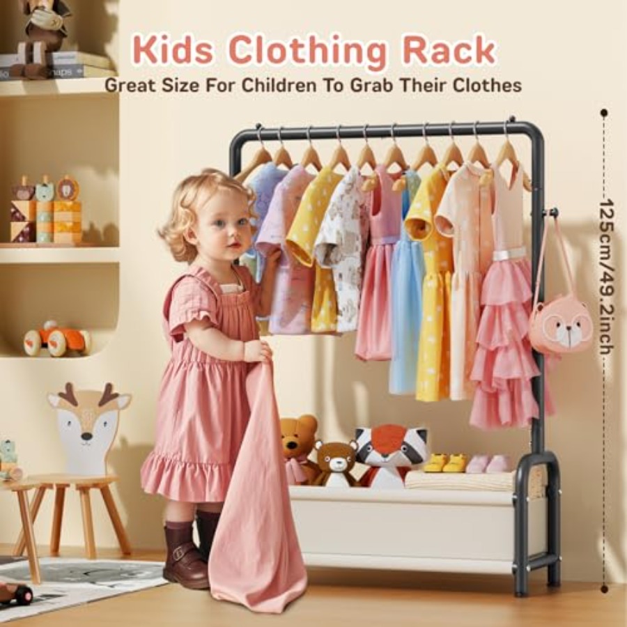 Clothing Rack with Storage She - Baby Clothing Hanging Rack のレビューと価格