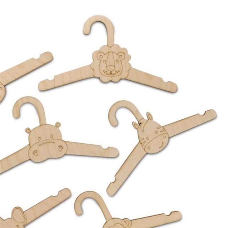 ABJI-20PCS Cute Wooden Clothes - Baby Clothing Hanging Rack のレビューと価格