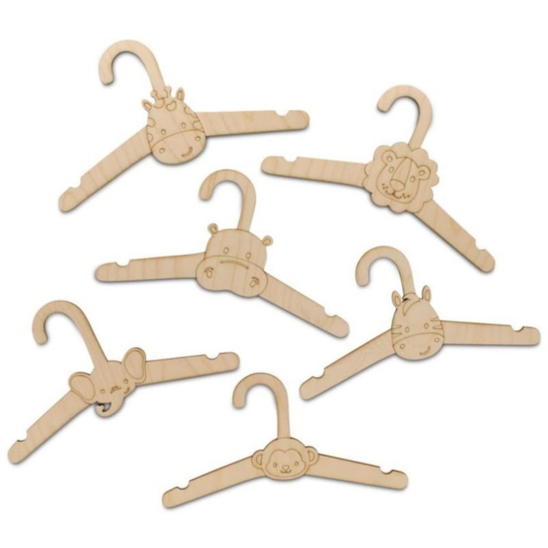 ABJI-20PCS Cute Wooden Clothes - Baby Clothing Hanging Rack のレビューと価格