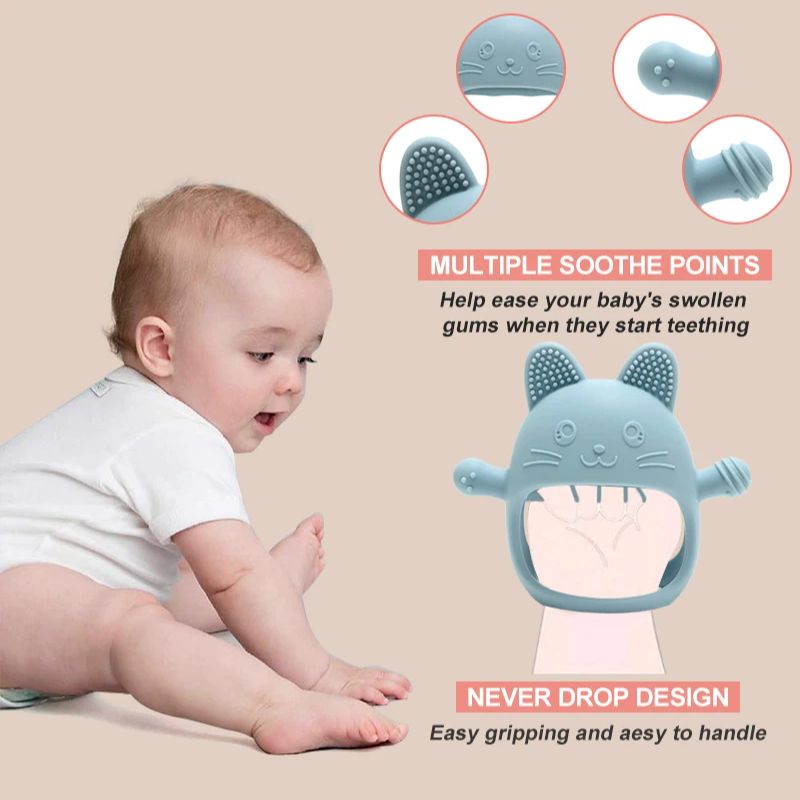 1PC Baby Silicone Teethers Glo - Baby Mittens Scratch のレビューと価格