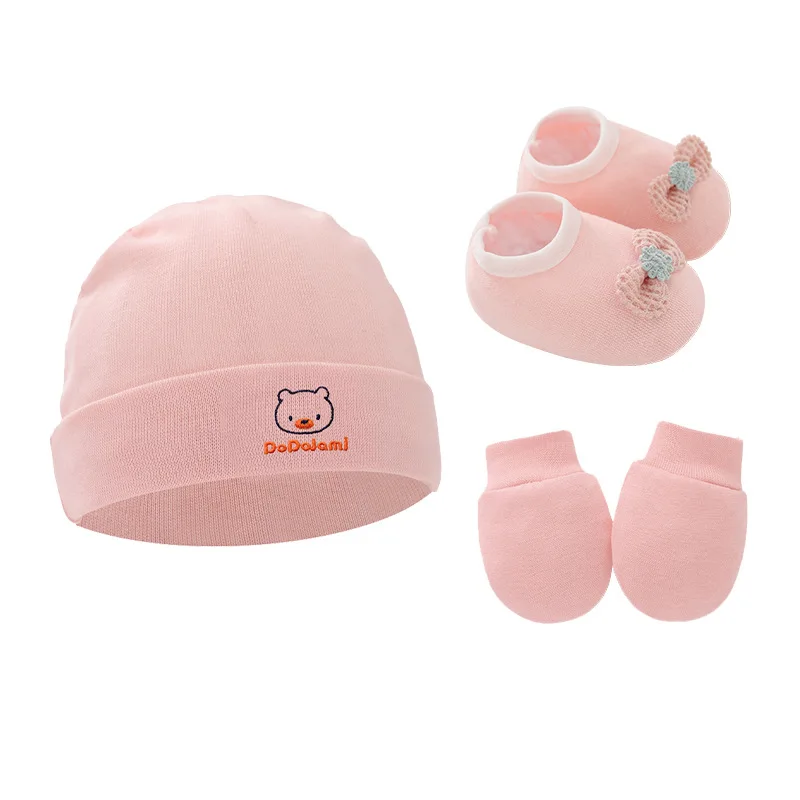 3PCS/Set Newborn Hat Gloves Sh - Baby Mittens Scratch のレビューと価格