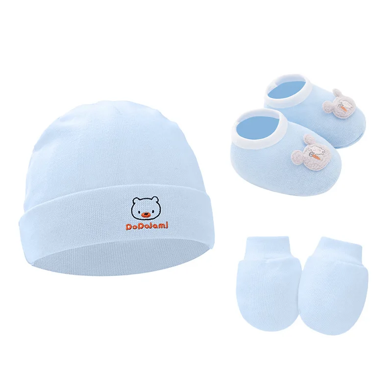 3PCS/Set Newborn Hat Gloves Sh - Baby Mittens Scratch のレビューと価格
