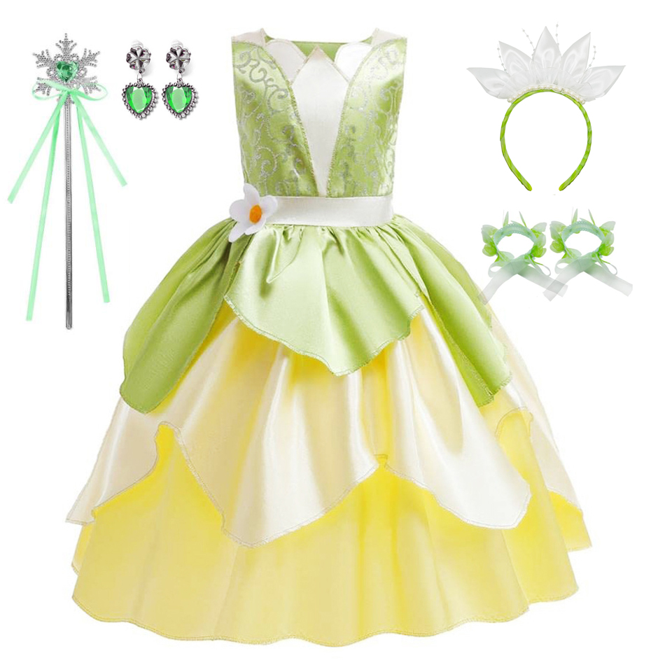 Tiana Costume Girl Dress Up Pr - Baby Clothing Europe のレビューと価格