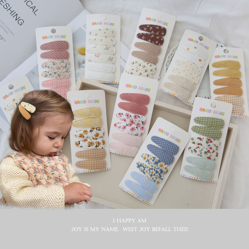 6pcs Fabric Hair Clips Flower  - Baby Clothing Material のレビューと価格