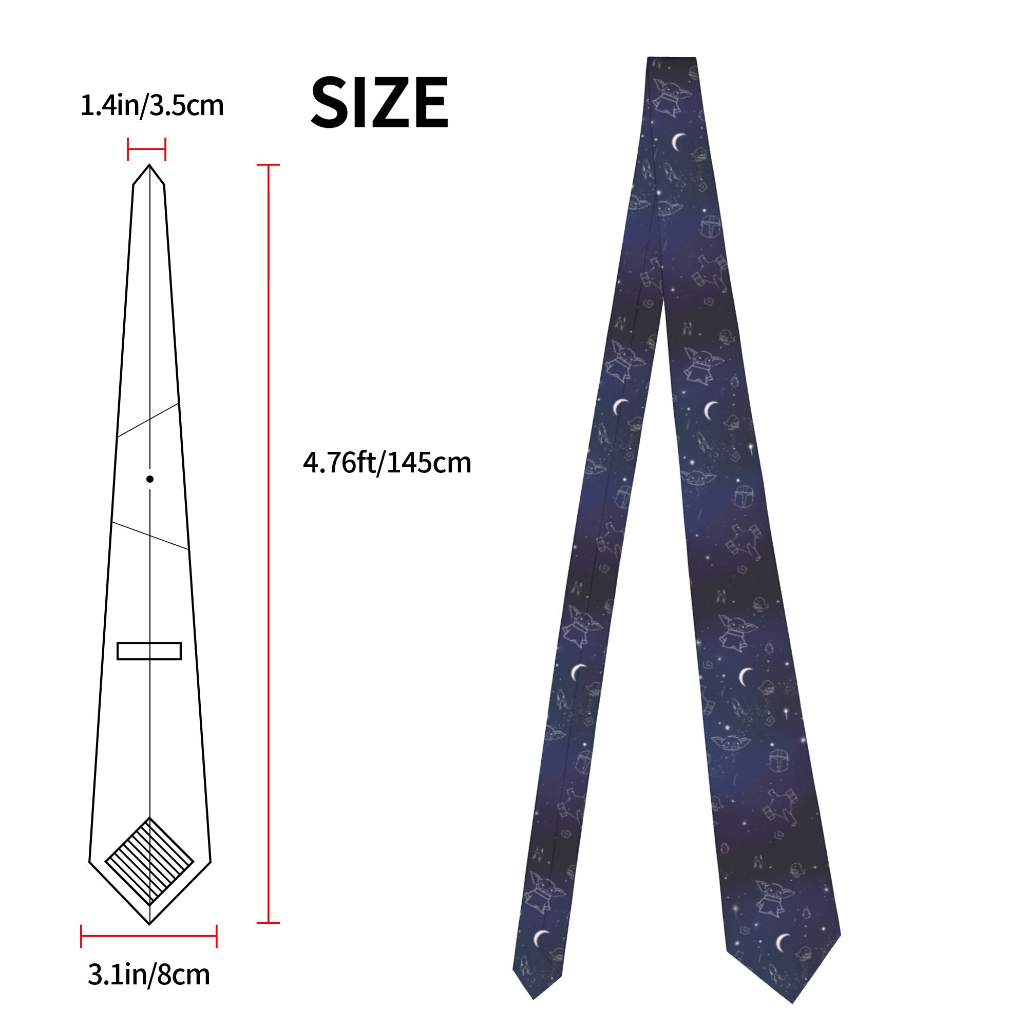 Baby Yoda Necktie Men Polyeste - Baby Yoda Clothing のレビューと価格