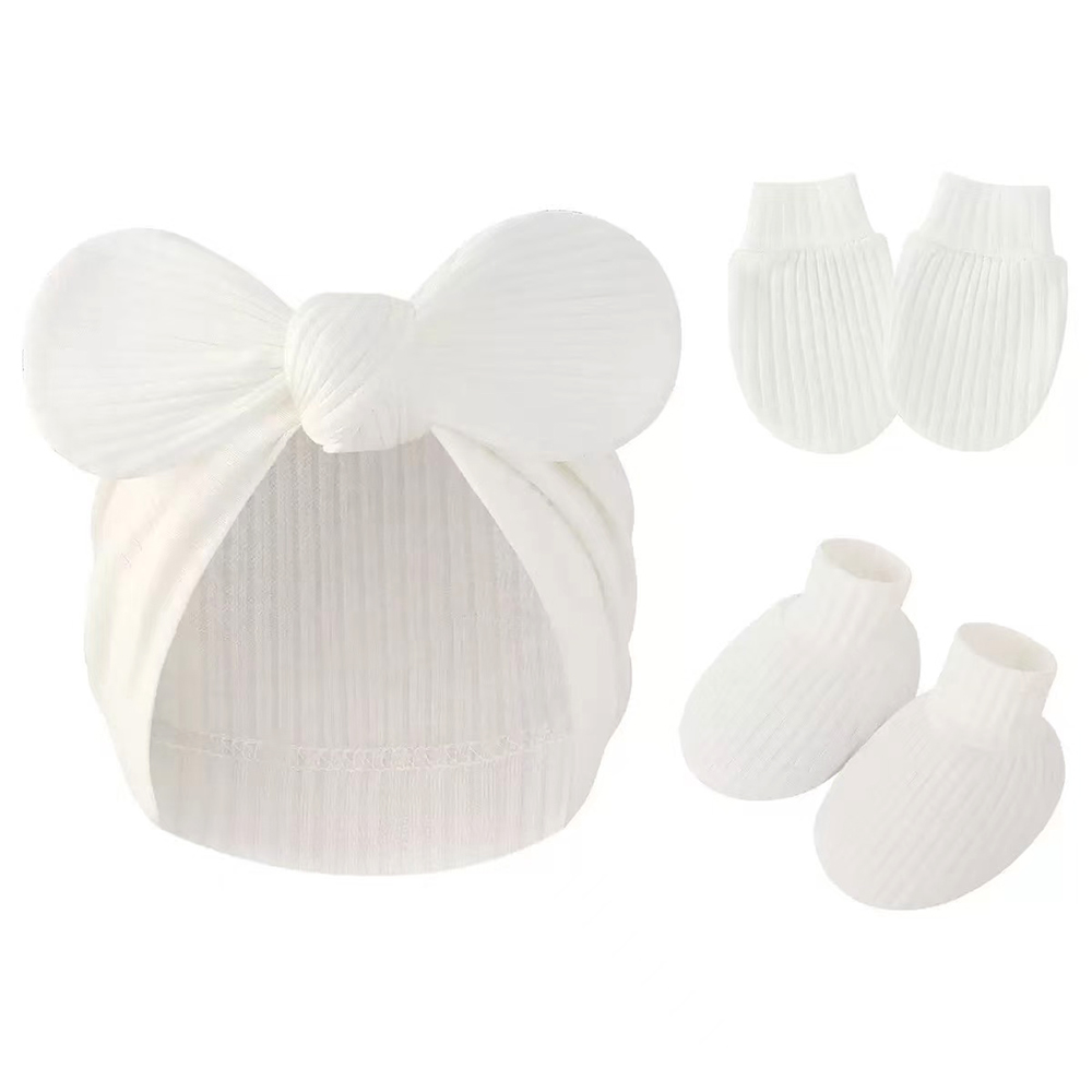 Unisex Newborn Baby Cotton Hat - Baby Mittens Scratch のレビューと価格
