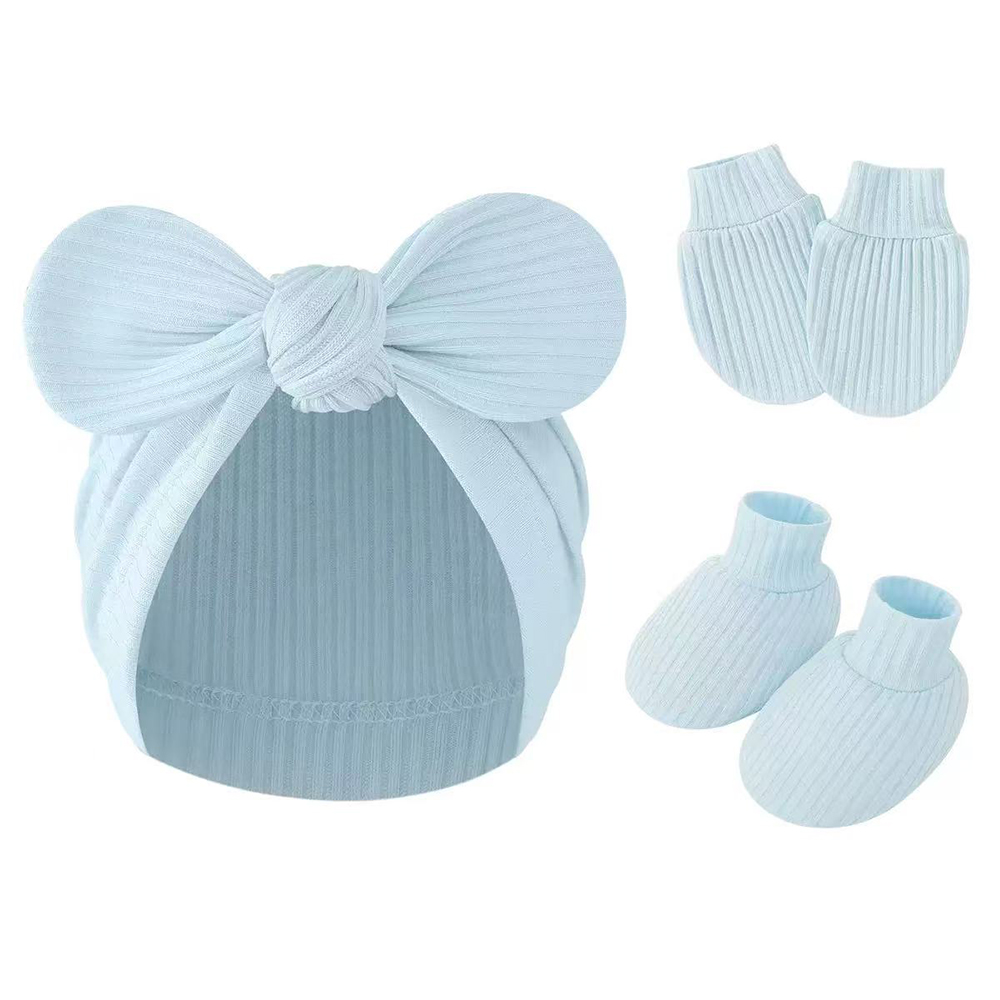 Unisex Newborn Baby Cotton Hat - Baby Mittens Scratch のレビューと価格