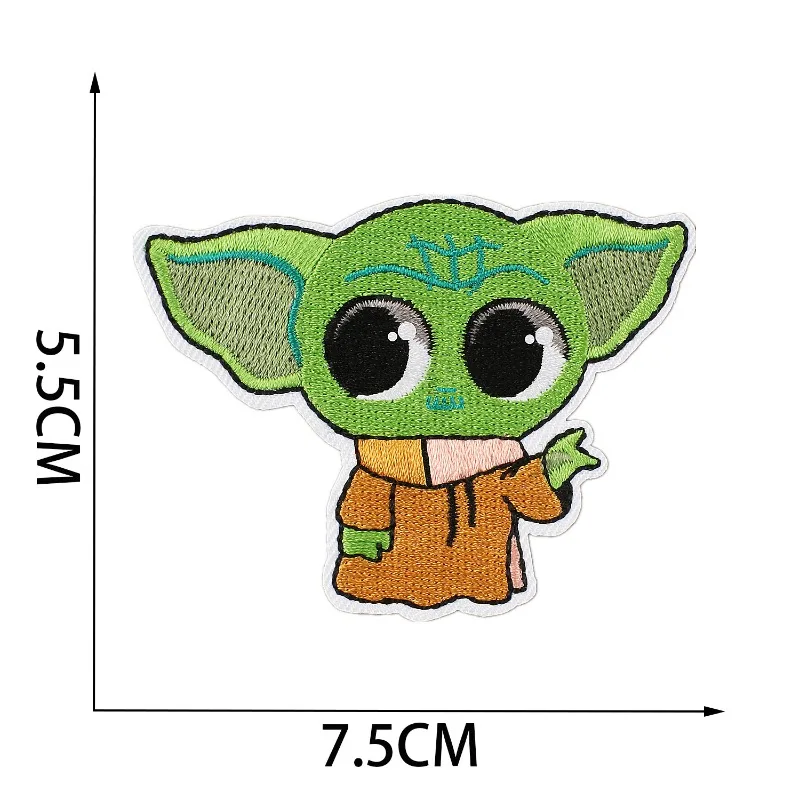 9pcs Stars Warsed Embroidered  - Baby Yoda Clothing のレビューと価格