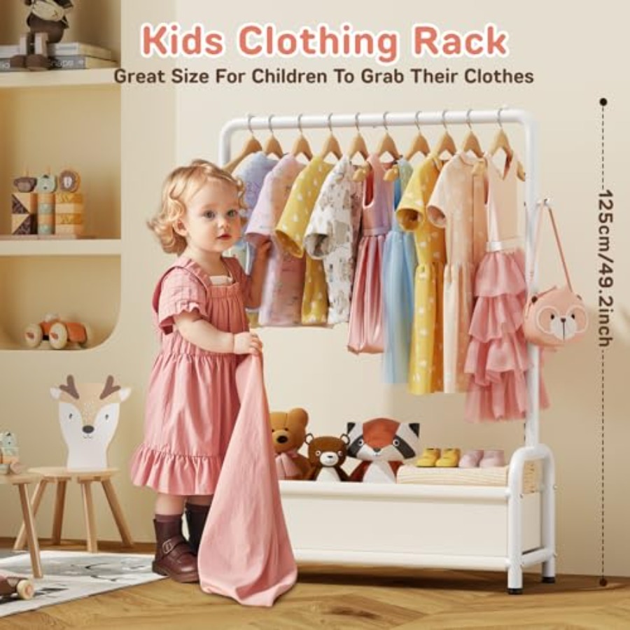 Clothing Rack with Storage She - Baby Clothing Hanging Rack のレビューと価格