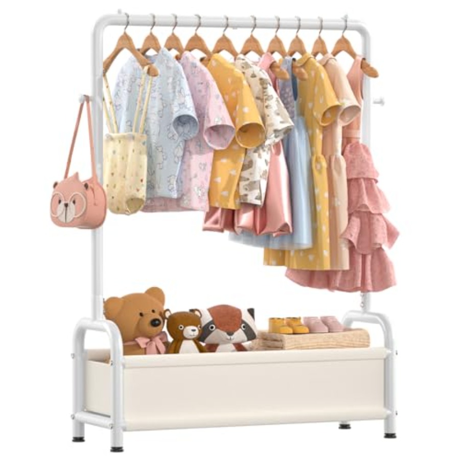 Clothing Rack with Storage She - Baby Clothing Hanging Rack のレビューと価格