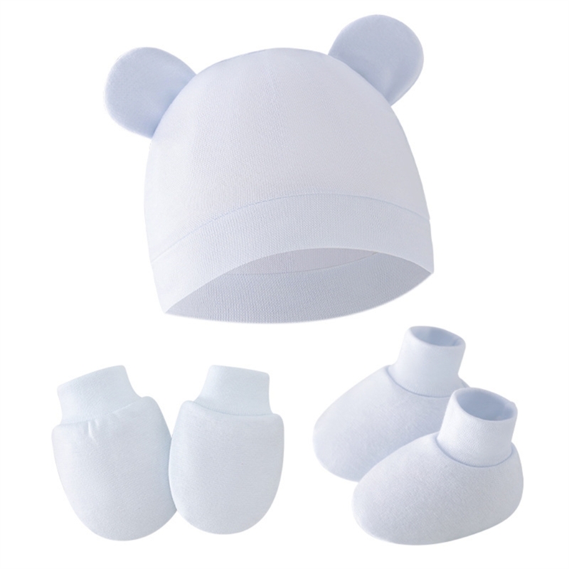 1 Set Newborn Beanie Cap with  - Baby Mittens Scratch のレビューと価格