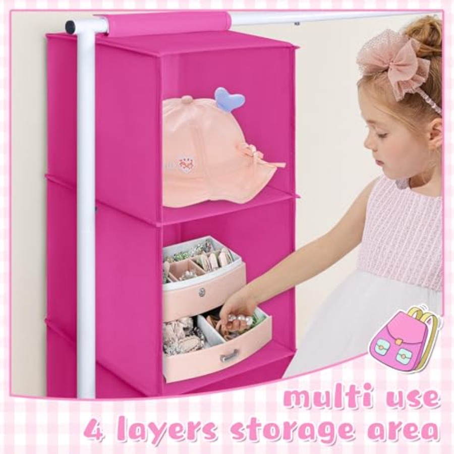 Clothing Rack with Hanging Org - Baby Clothing Hanging Rack のレビューと価格