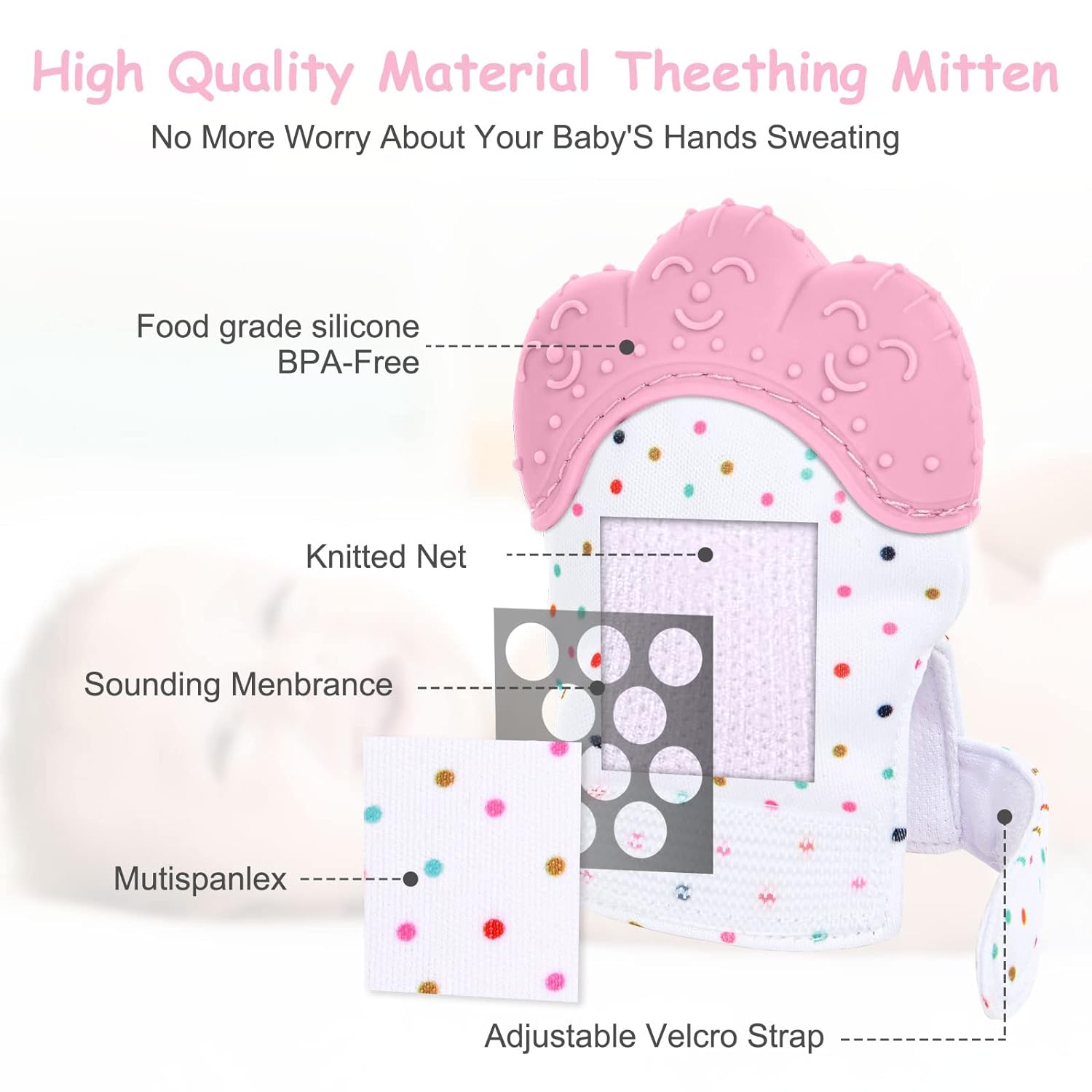 Food Grade Silicone Gloves Bab - Baby Mittens Scratch のレビューと価格