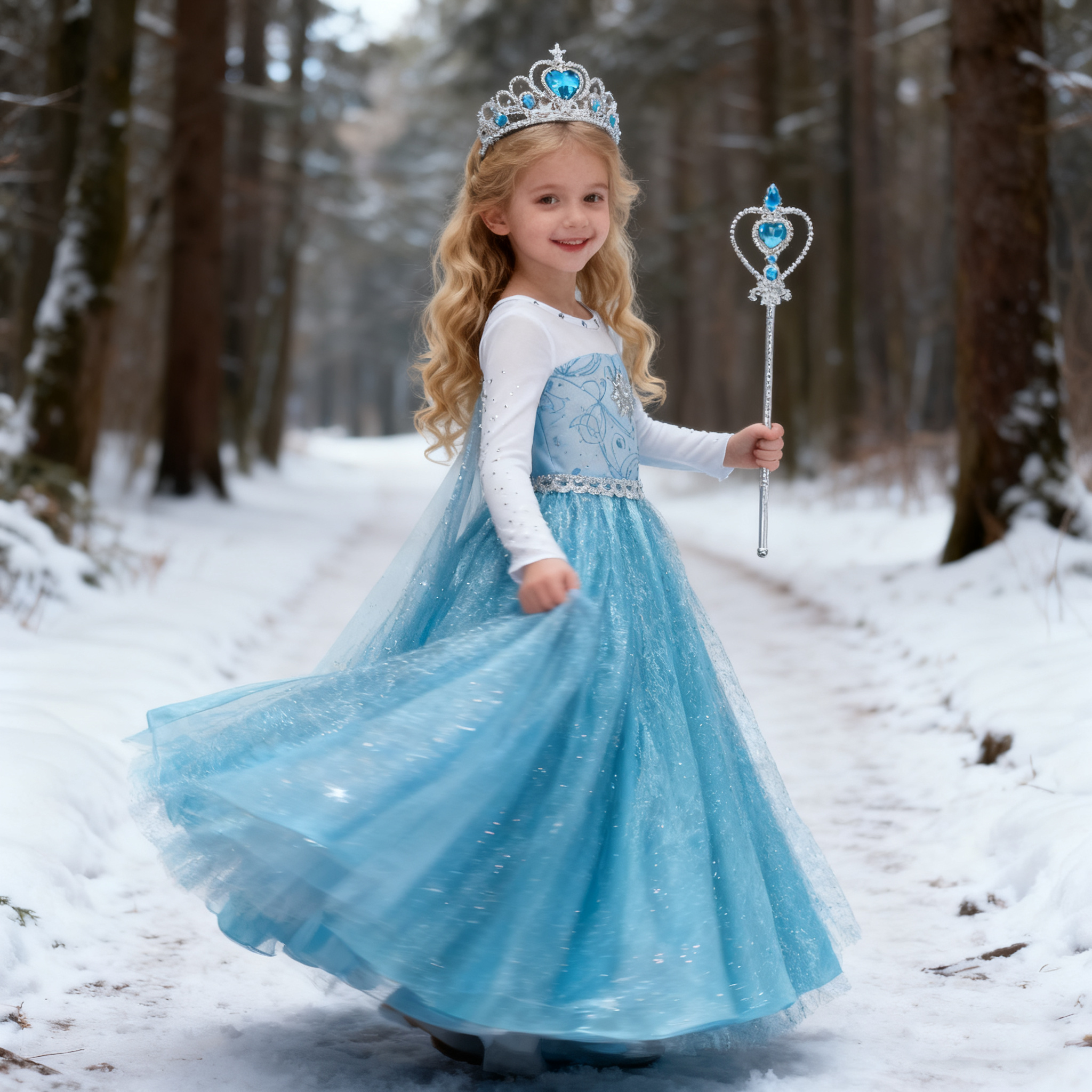 Girls Snow Queen Elsa Anna Lon - Baby Clothing Europe のレビューと価格
