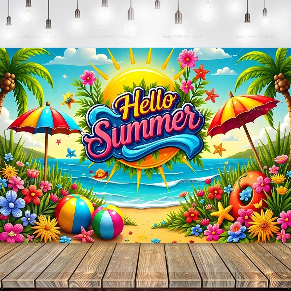 Summer Pool Party Backdrops Ho - Baby Clothing Hawaii のレビューと価格