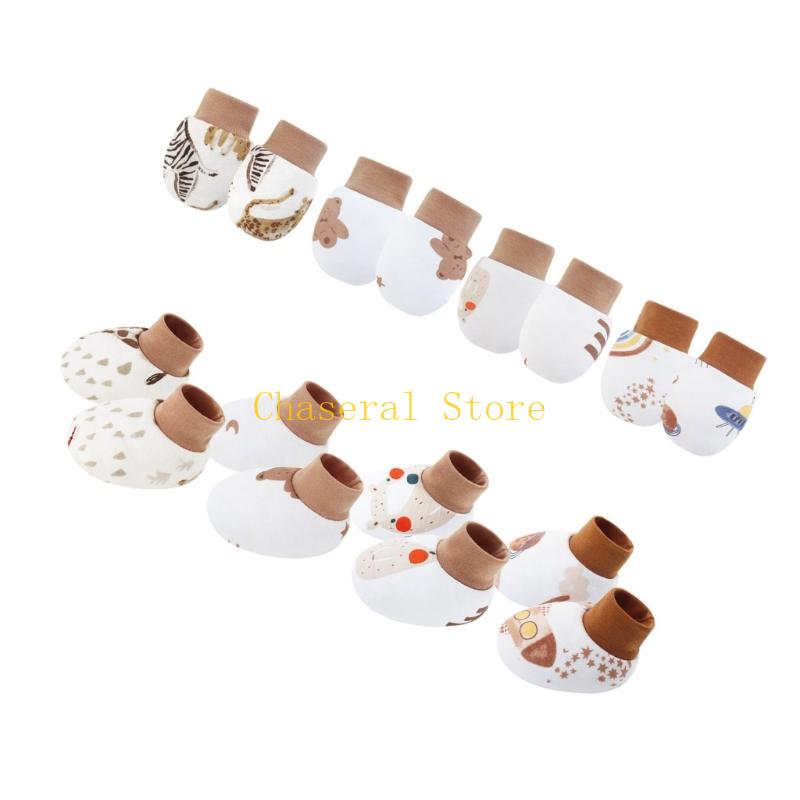 E7CE 4 Set Cotton Baby Mittens - Baby Mittens Scratch のレビューと価格