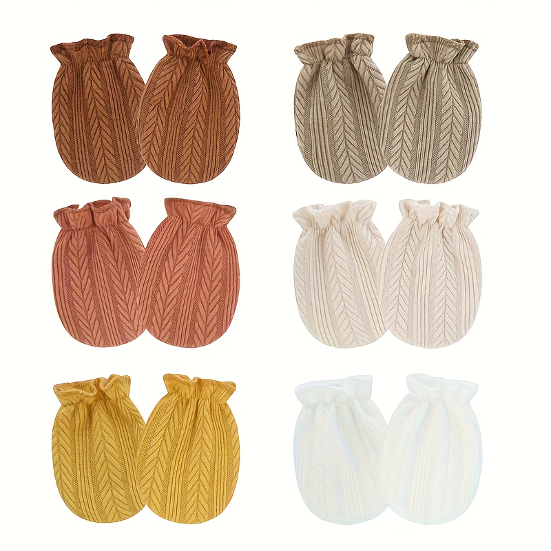 6 Pairs/lot Newborn Gloves Sol - Baby Mittens Scratch のレビューと価格
