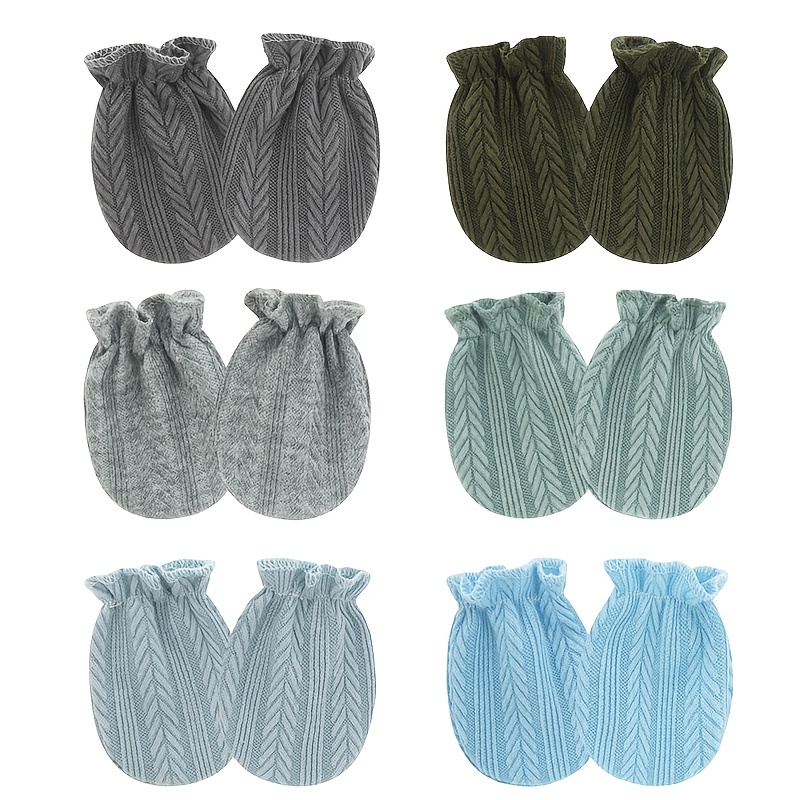 6 Pairs/lot Newborn Gloves Sol - Baby Mittens Scratch のレビューと価格