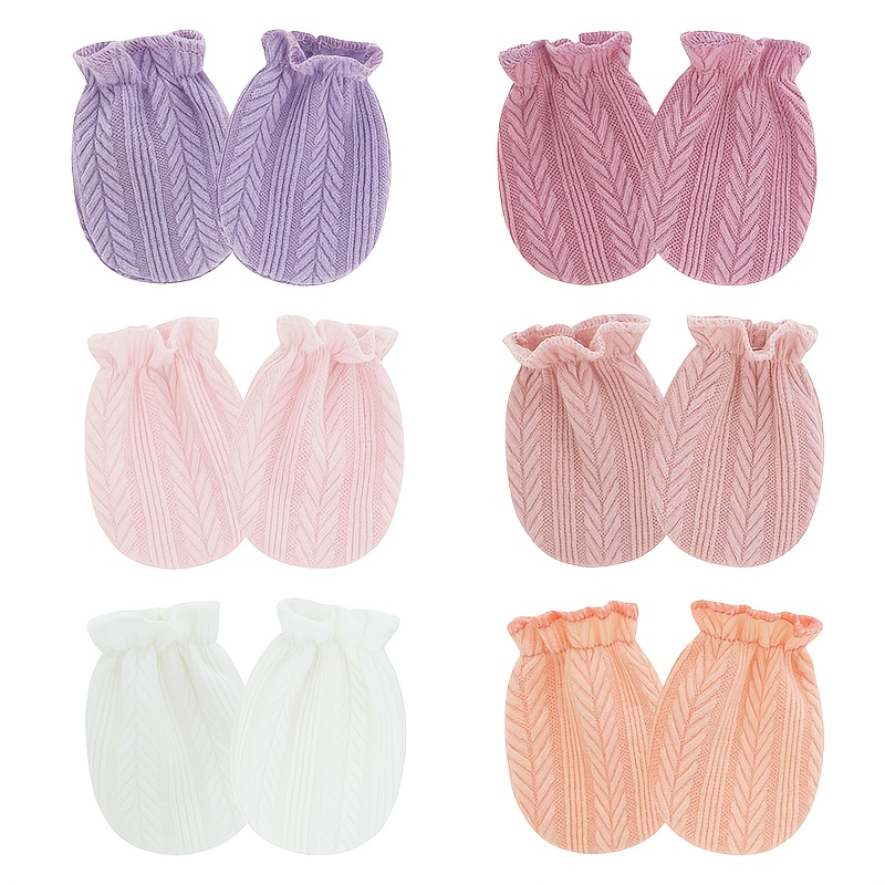 6 Pairs/lot Newborn Gloves Sol - Baby Mittens Scratch のレビューと価格