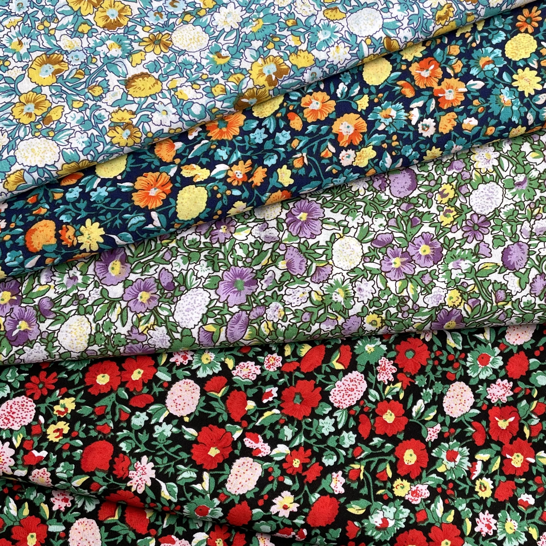 Colorful Floral Plants 100%Cot - Baby Clothing Material のレビューと価格
